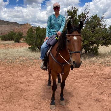 Horseback riding in the mountains